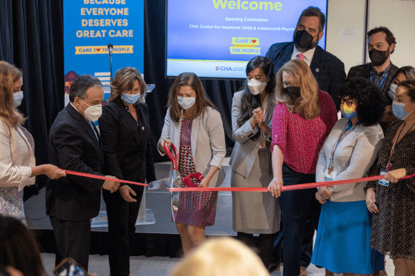 Ribbon Cutting event at Child Psych unit's grand opening