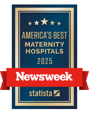 Banner announcing Newsweek's Award to CHA, naming it One of America's Best Maternity Hospital for 2025
