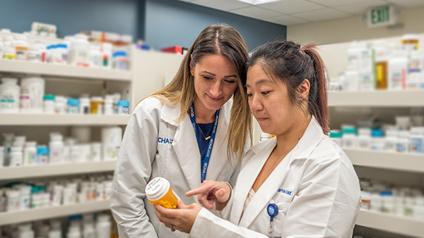 CHA Pharmacy Staff verifying medication