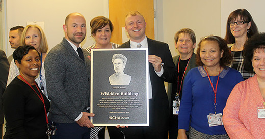 Plaque dedication to Georgia Whidden