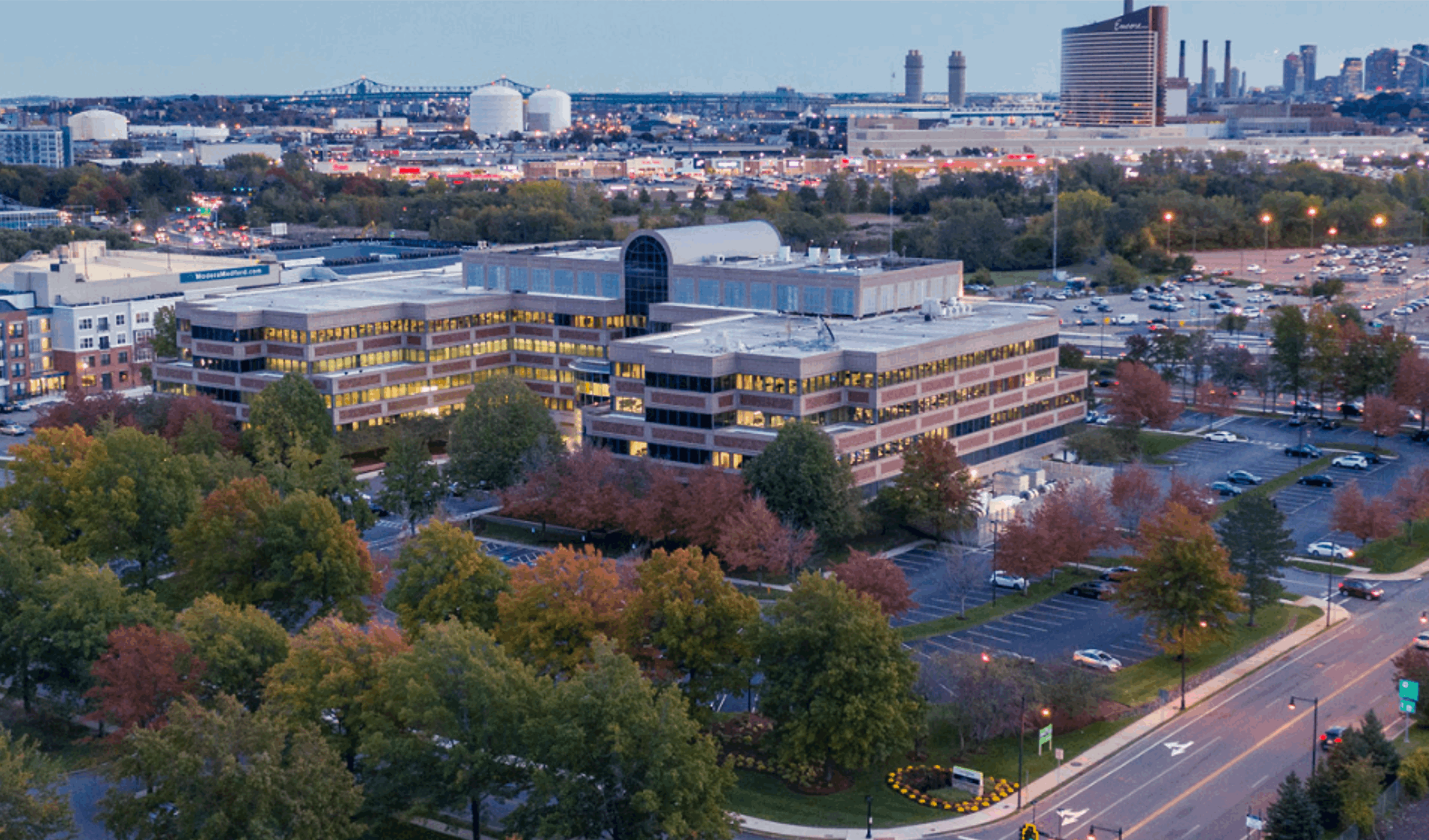 Aerial view of CHA One Cabot Care Center