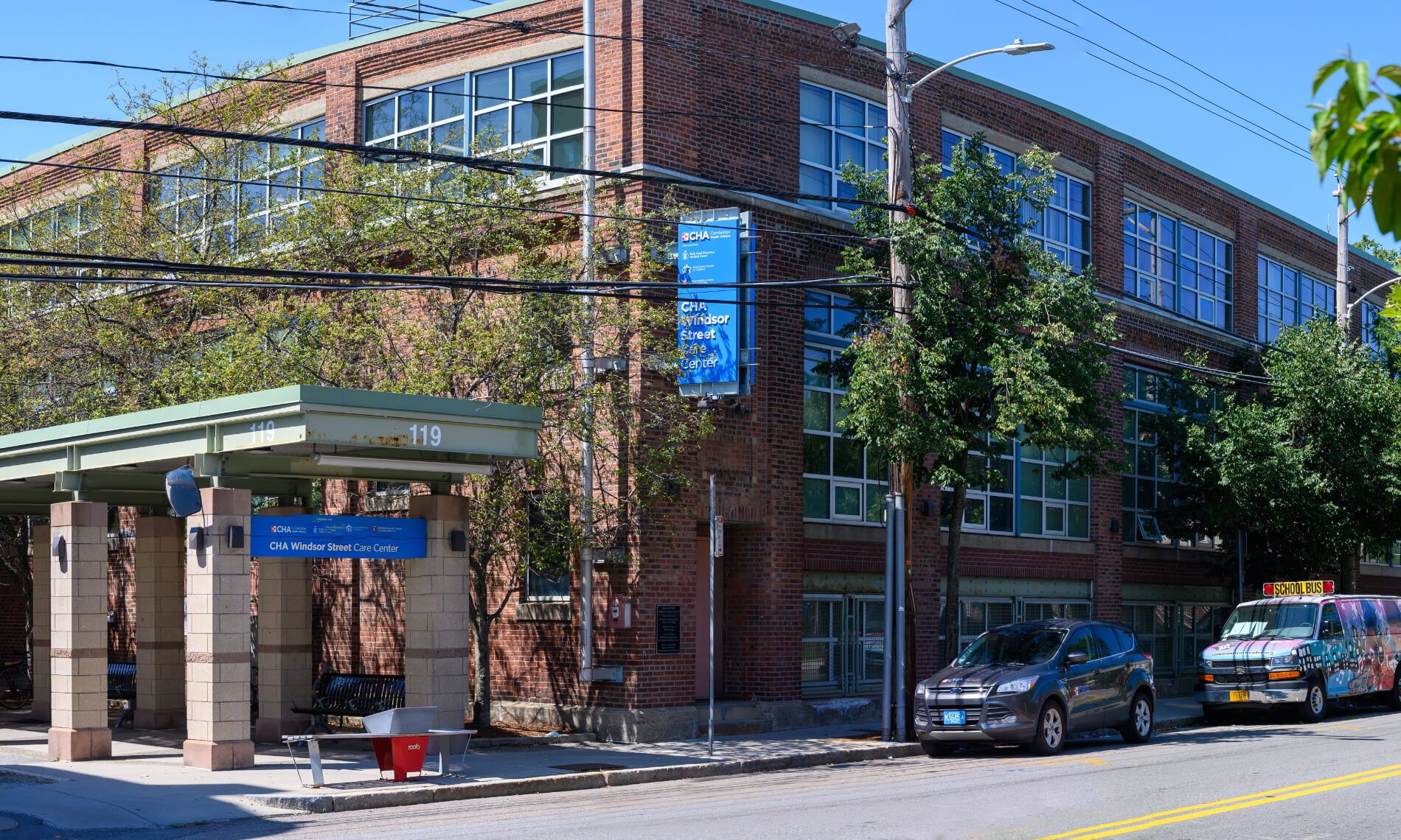CHA Windsor Street Care Center exterior photo of main entrance and building