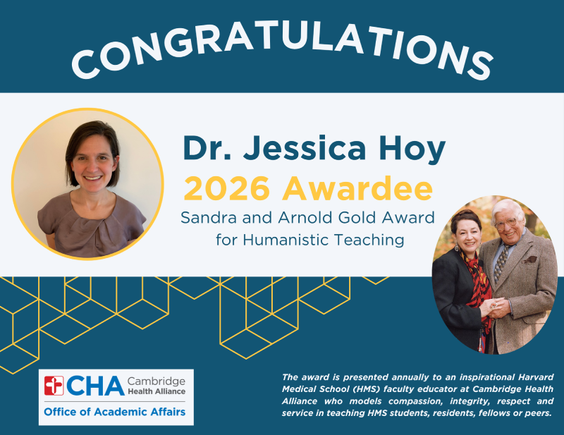 Congratulations to Dr. Jessica Hoy, the 2026 Sandra Gold Award winner