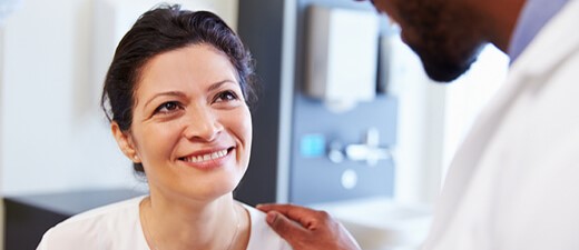 Image of woman in a doctors office