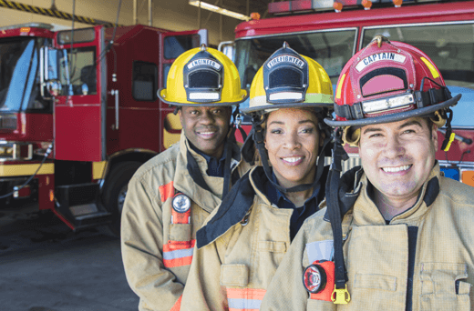 Firefighters in uniform